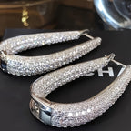 Cubic Synthetic Zirconia Hoop Earrings in Six Styles