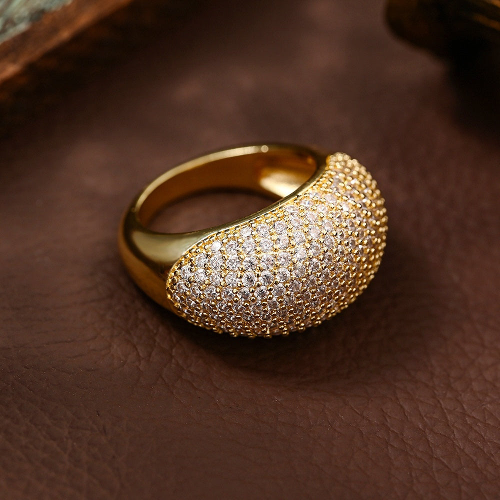 Cubic Zirconia Dome Ring