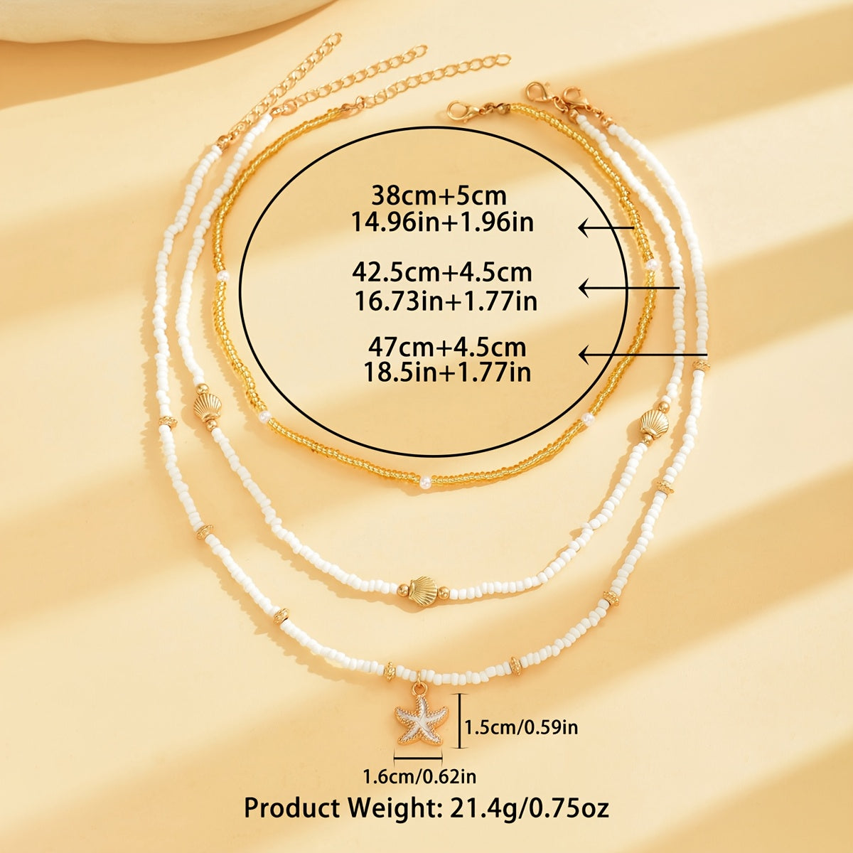 Three-Strand Summer Choker Necklace