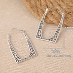 Vintage Boho U-Shape Floral Earrings