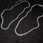 Stainless Steel Snake Chain Necklace in Three Lengths