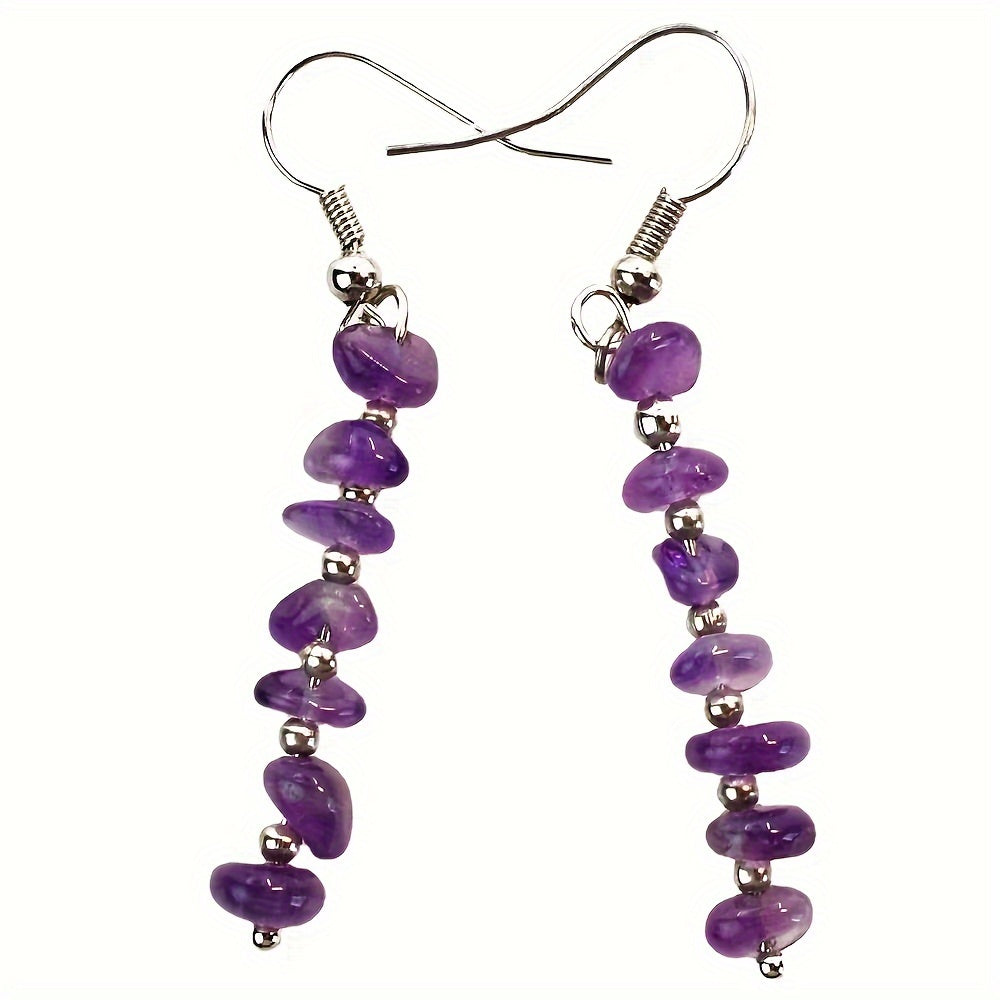 Boho Gemstone Drop Earrings in Many Stones