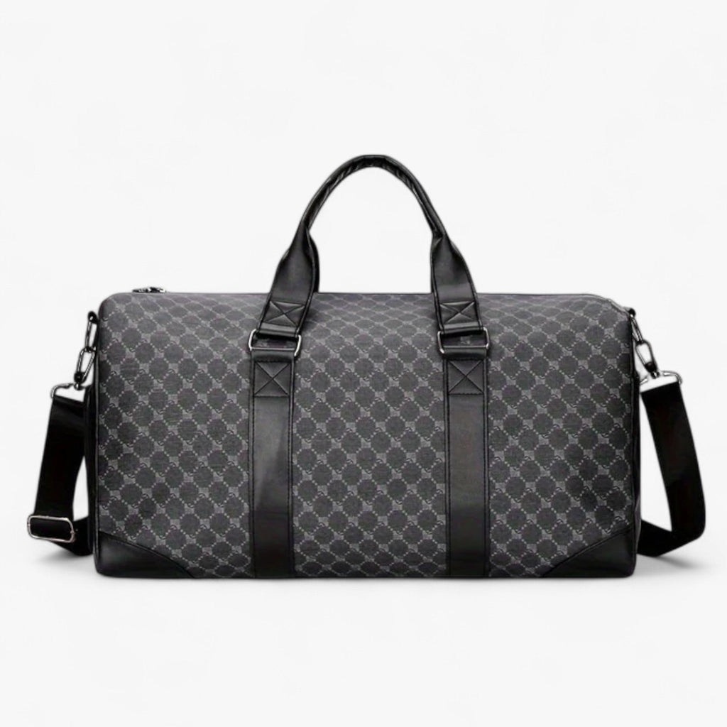 Men's Compact Urban Shoulder Bag with Leaf Pattern