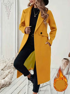 Classic Longline Coat with a Softly Tailored Feminine Cut