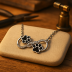 Colar com Pendente Símbolo do Infinito com Zircónias