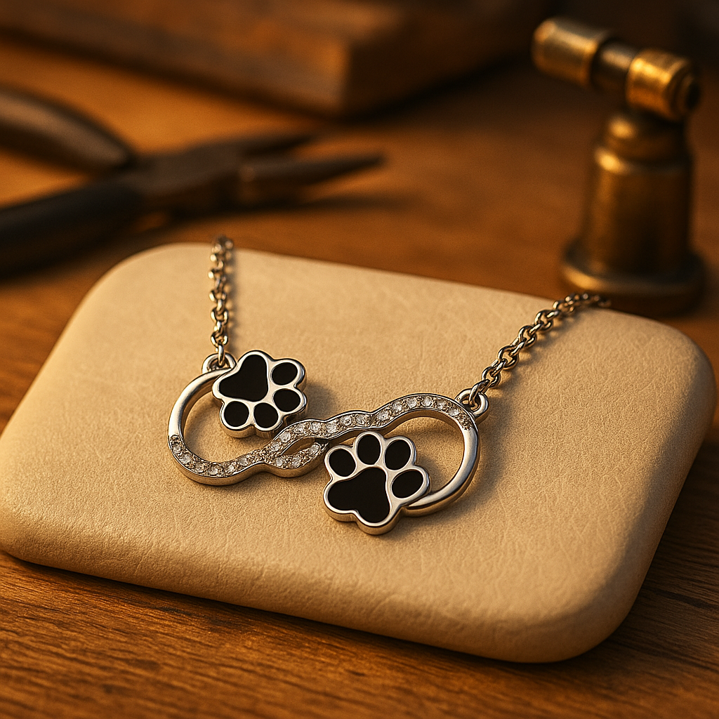 Colar com Pendente Símbolo do Infinito com Zircónias