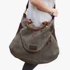 Large Soft Canvas Tote Bag with Front Pocket