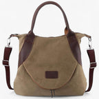 Large Soft Canvas Tote Bag with Front Pocket