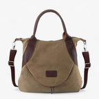 Large Soft Canvas Tote Bag with Front Pocket