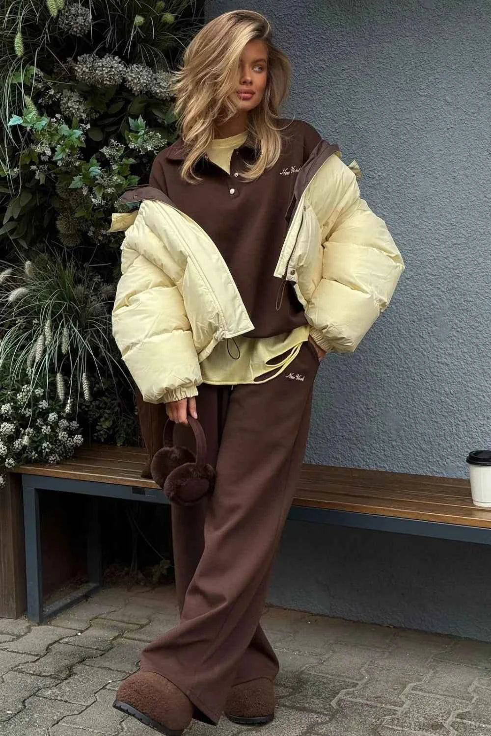 Cropped Colour Block Jacket with Hood and Regular Sleeves