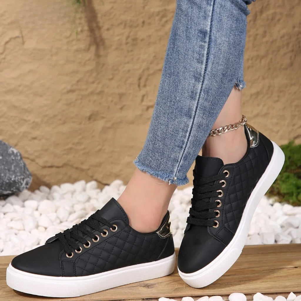 Round-Toe Platform Trainers for Everyday Wear