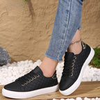 Round-Toe Platform Trainers for Everyday Wear