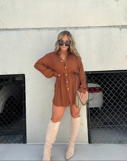 Catalina Long-sleeve Shirt-style Dress