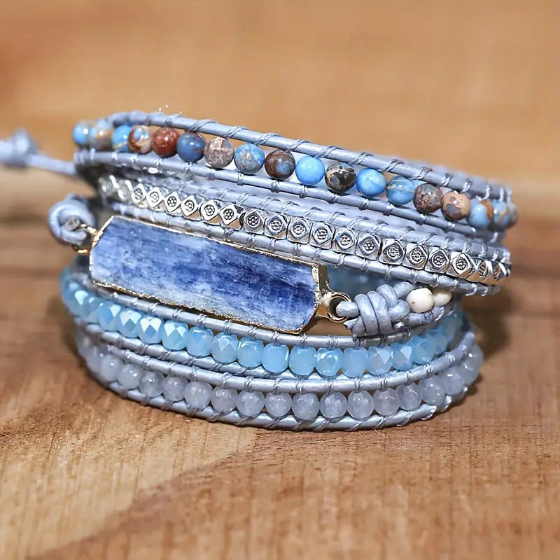 Blue Kyanite Wrap Bracelet