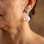 Bohemian Opal-Look Waterdrop Dangle Earrings