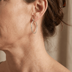 Vintage-Style Artisan Floral Hoop Earrings