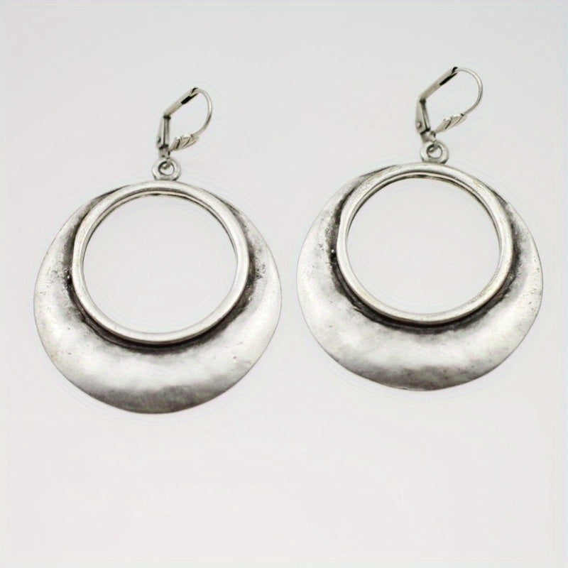 Bohemian Large Open Circle Tribal Hoop Earrings