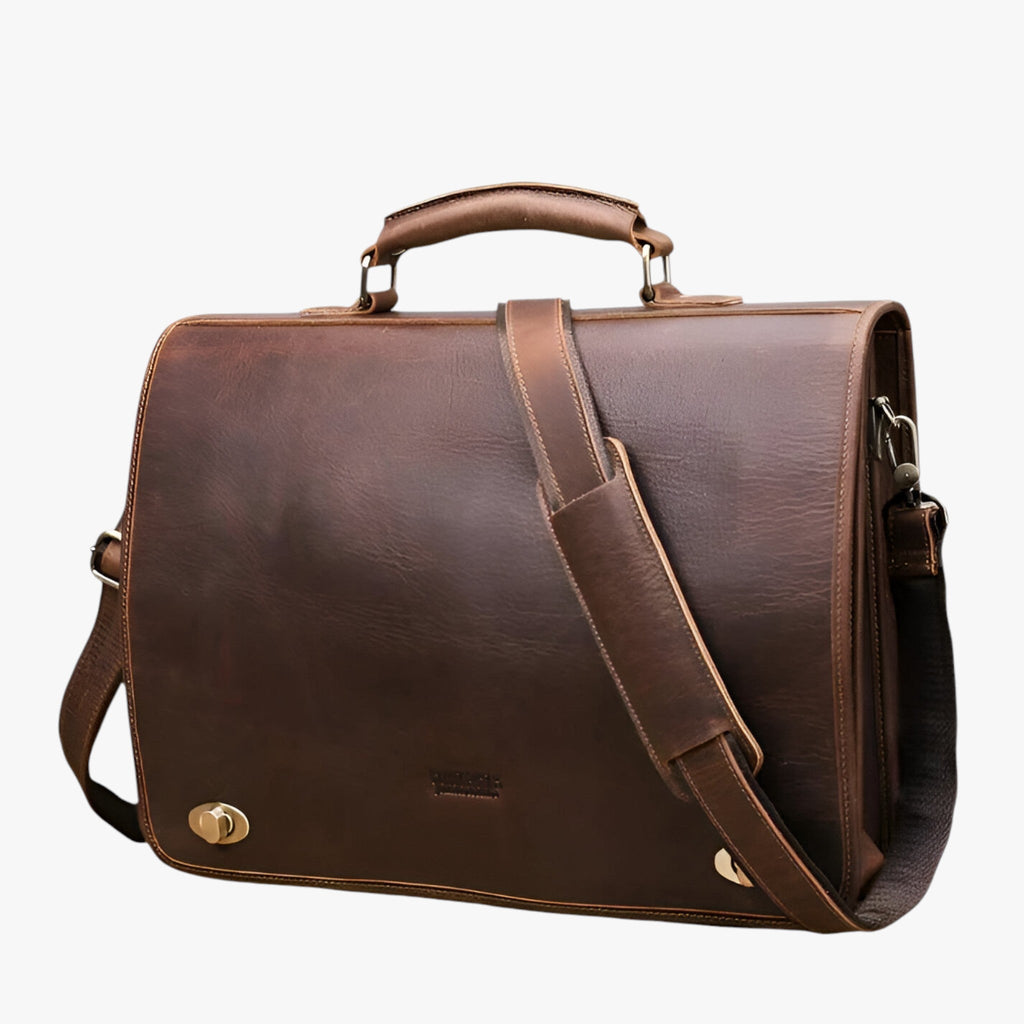 Men's Elegant Genuine Leather Business Briefcase