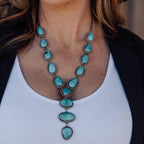 Vintage Turquoise Statement Necklace and Earrings