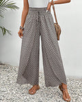 Wide-Leg Trousers in Geometric Print