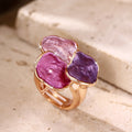 Bohemian Enamel Irregular Square Ring