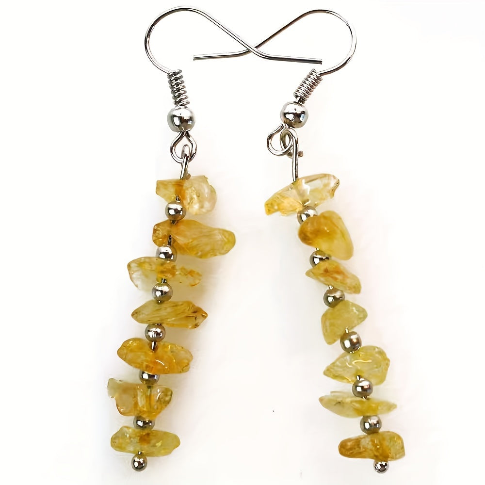 Boho Gemstone Drop Earrings in Many Stones
