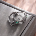 Vintage Green Cubic Zircon Earrings