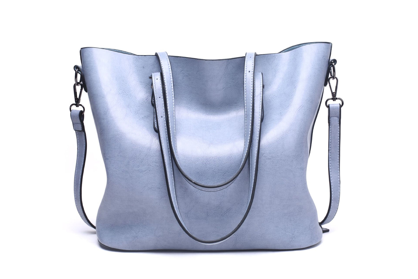 Minimalistische PU Shopper met Ritssluiting