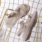 Women's Dual Strap Flat Sandals with Textured Sole