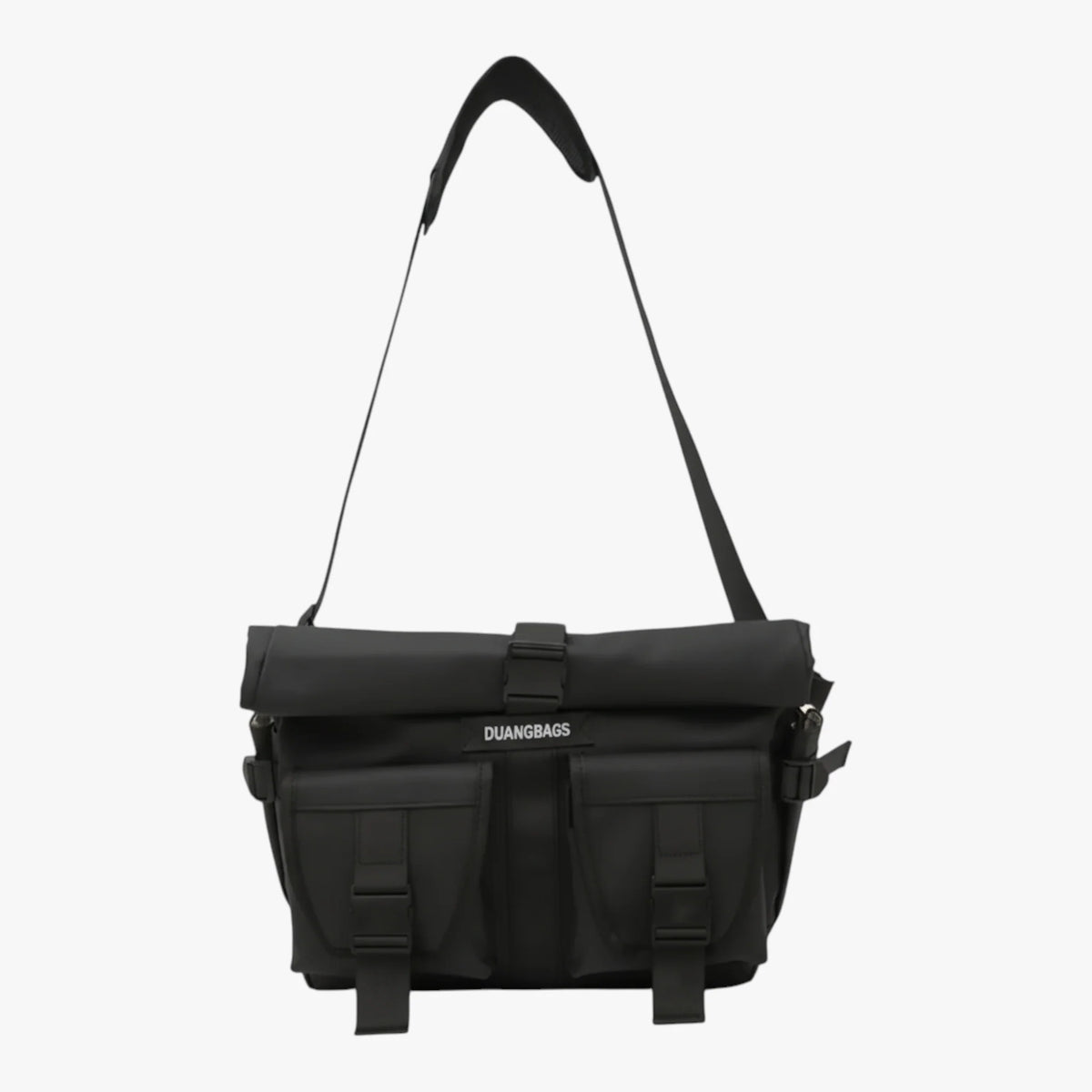 Elegant Black Crossbody Bag with 13.3-Inch Laptop Space