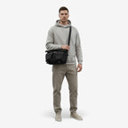 Elegant Black Crossbody Bag with 13.3-Inch Laptop Space