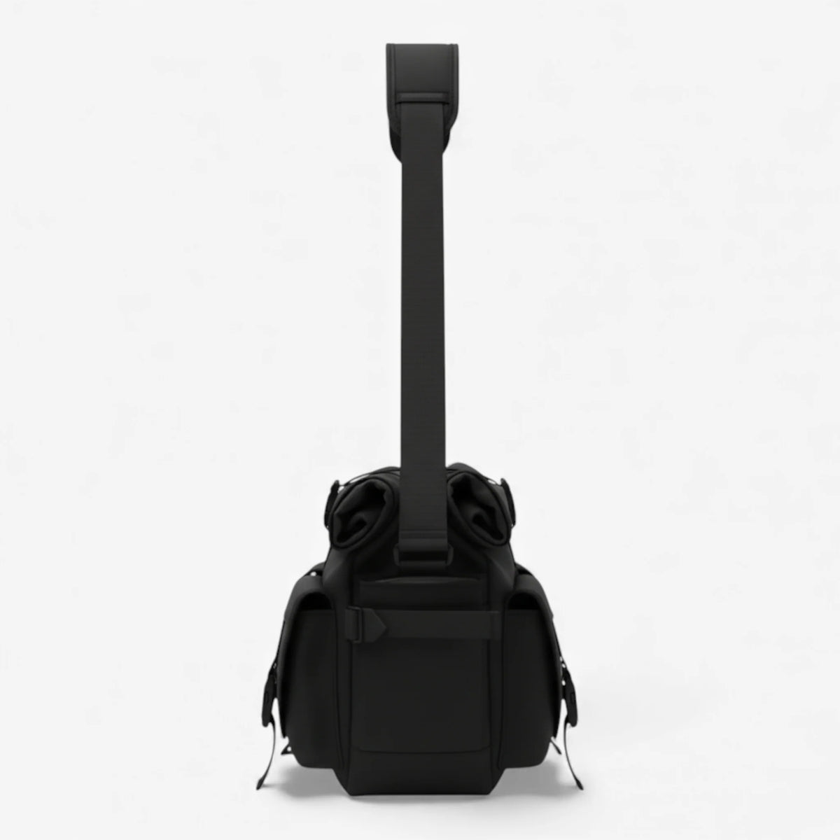 Elegant Black Crossbody Bag with 13.3-Inch Laptop Space