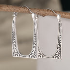 Vintage Boho U-Shape Floral Earrings