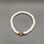 Armband met hart en initiaal van A tot Z