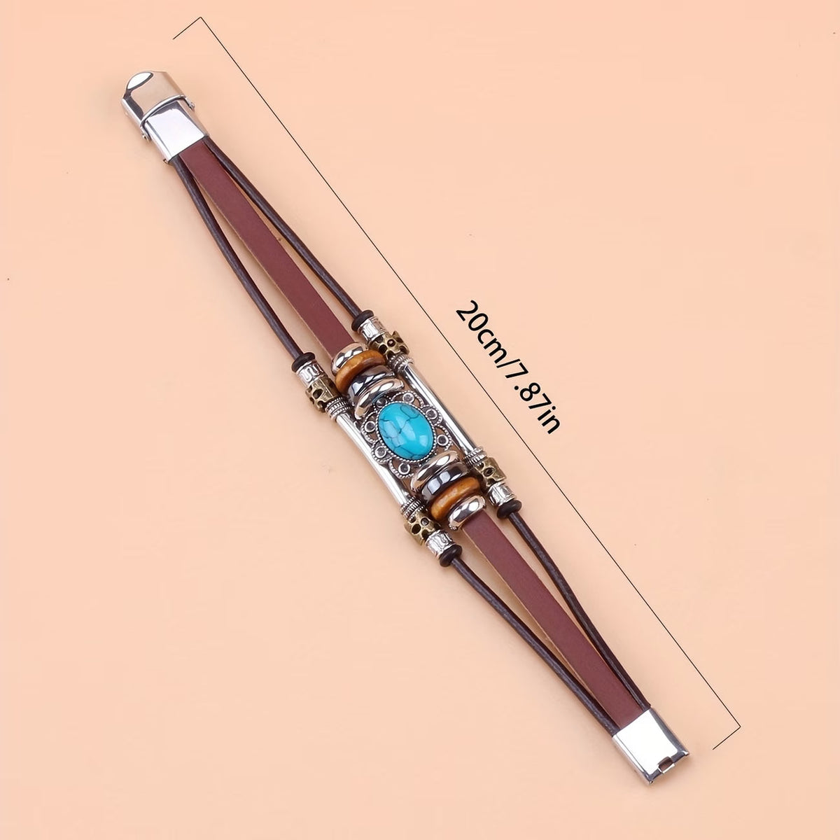 Vintage-Style Turquoise Buckle Bracelet