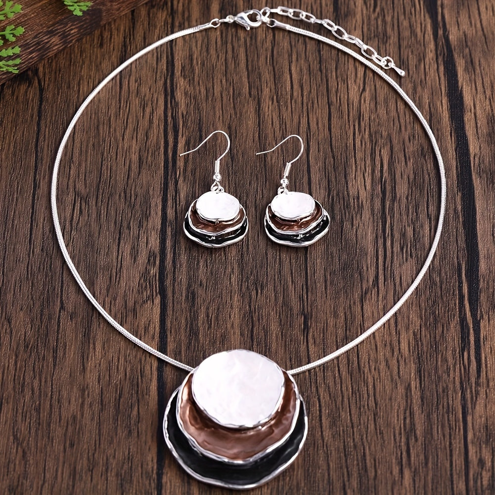 Bohemian drielaagse emaille sieradenset
