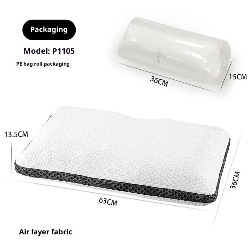 Cervical Memory Foam Pillow – Neck Support Bed Pillow with Breathable Cover