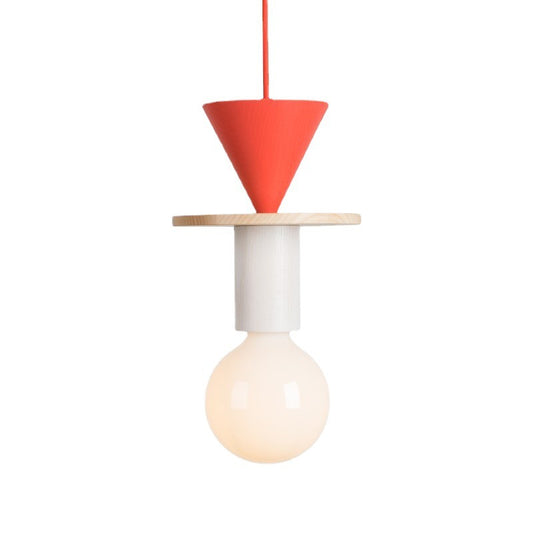 Wooden Pendant Light – Minimalist Scandinavian Hanging Lamp for Bedroom & Hallway