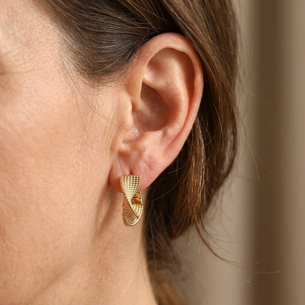 Textured Hoop Earrings