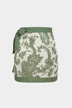 Wrap Mini Skirt in Paisley Print