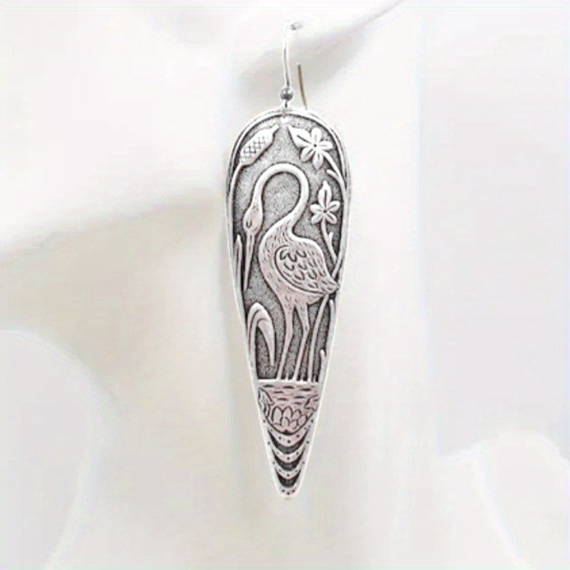 Heron Bird Drop Earrings