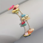 Boho Multicolour Beaded Charm Bracelet