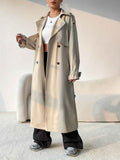 Gabardine Winter Coat with Structured Cut and Clean Finish