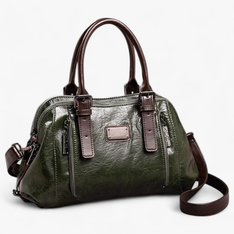 Scratch and Stain-Resistant Premium Leather Shoulder Bag
