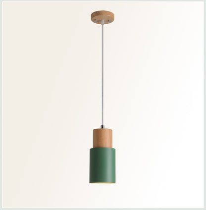 Wood Pendant Light – Minimalist Nordic Mini Ceiling Lamp for Bedroom & Bedside
