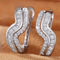 Silver-Tone Wave Earrings