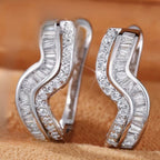 Silver-Tone Wave Earrings