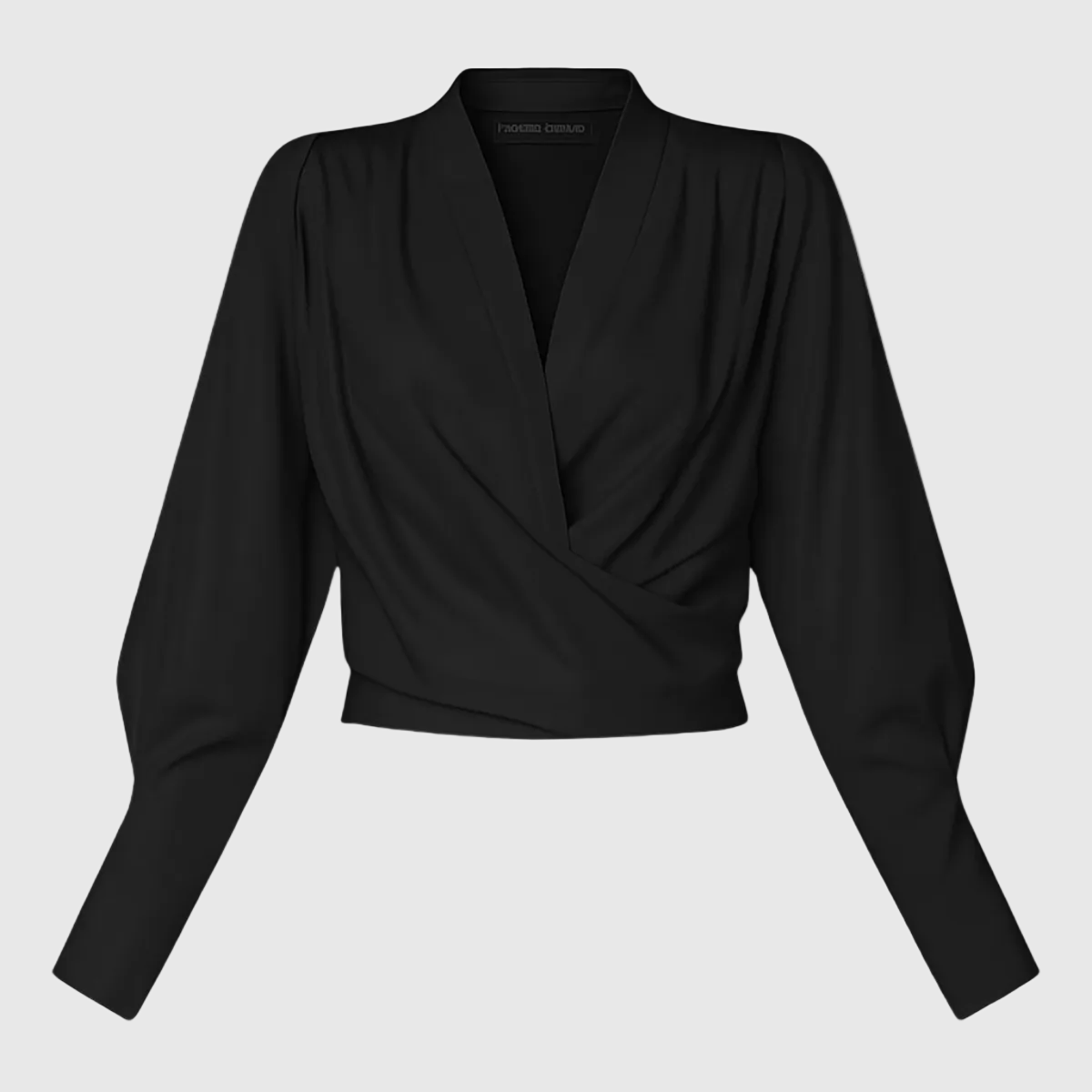 Women's Satin Wrap Blouse