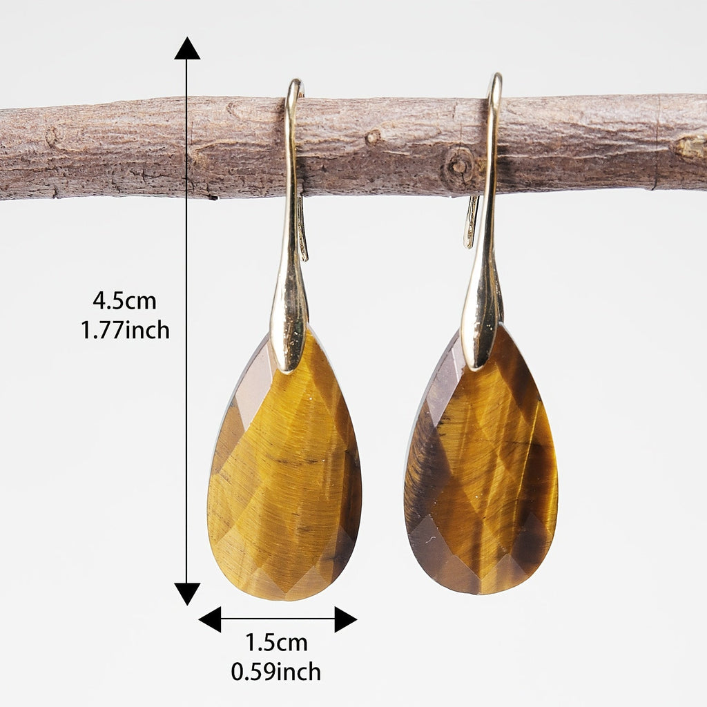 Bohemian Tiger's Eye Drop Earrings