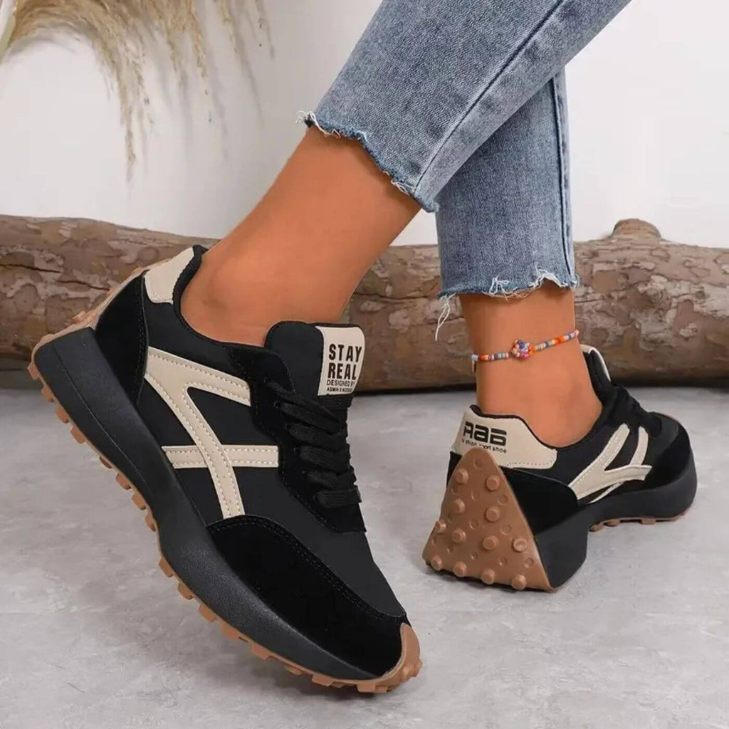 Chunky Low-Top Trainers with Textured Sole